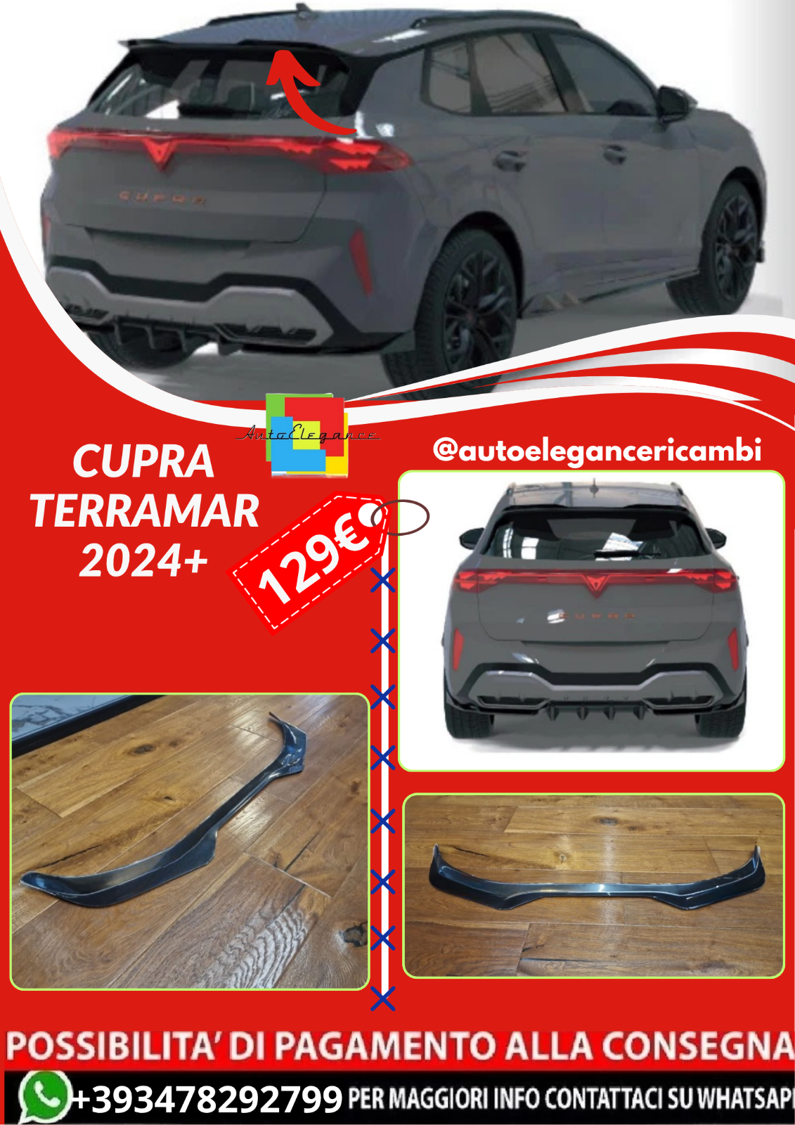 💕ART.2395 SPOILER CUPRA TERRAMAR 2024+ 💕