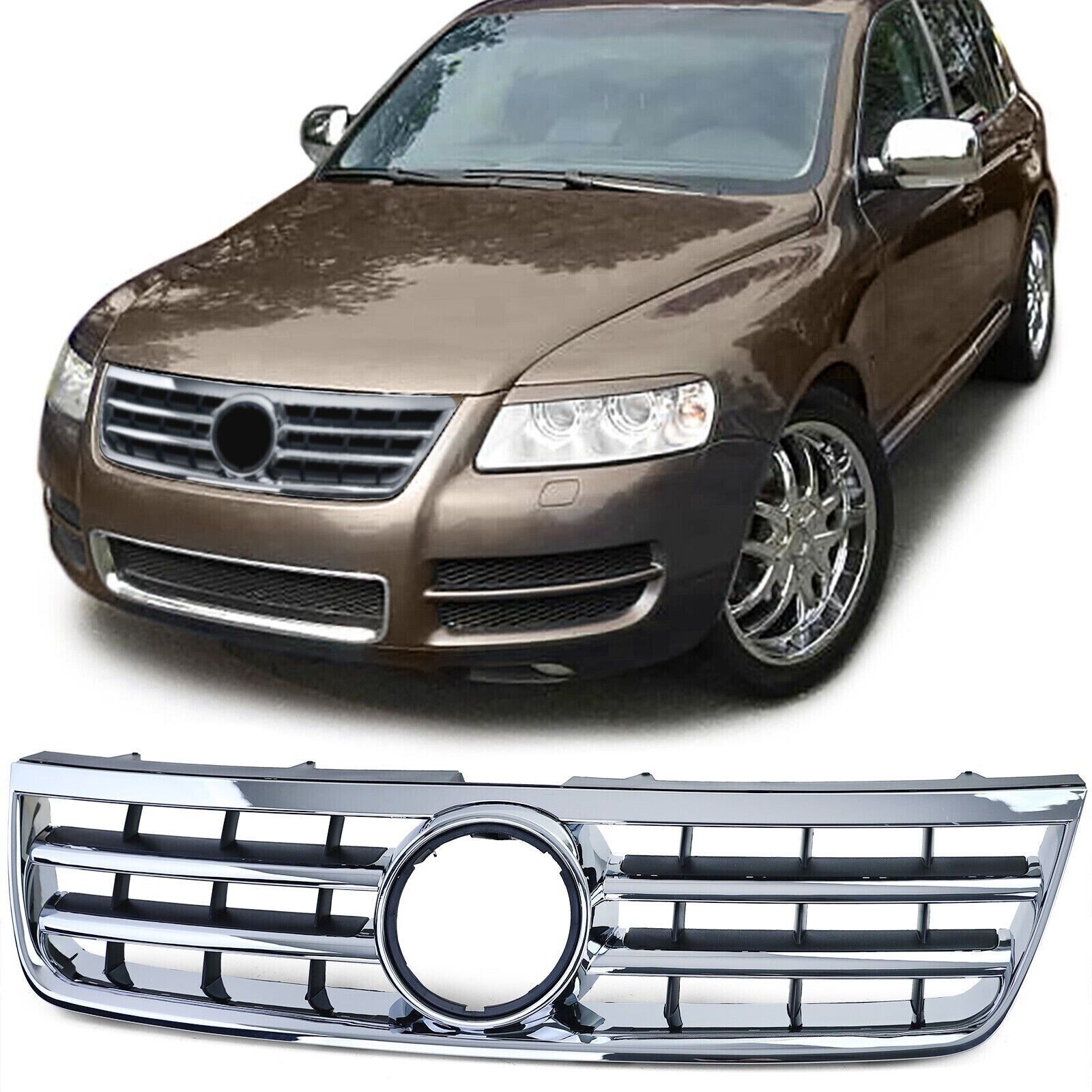 Schwarzer Chromgrill f&uuml;r VW Touareg 7L 02-06