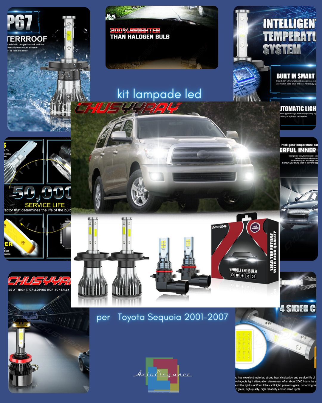 kit lampadine a led adatto per  Toyota Sequoia 2001-2007
