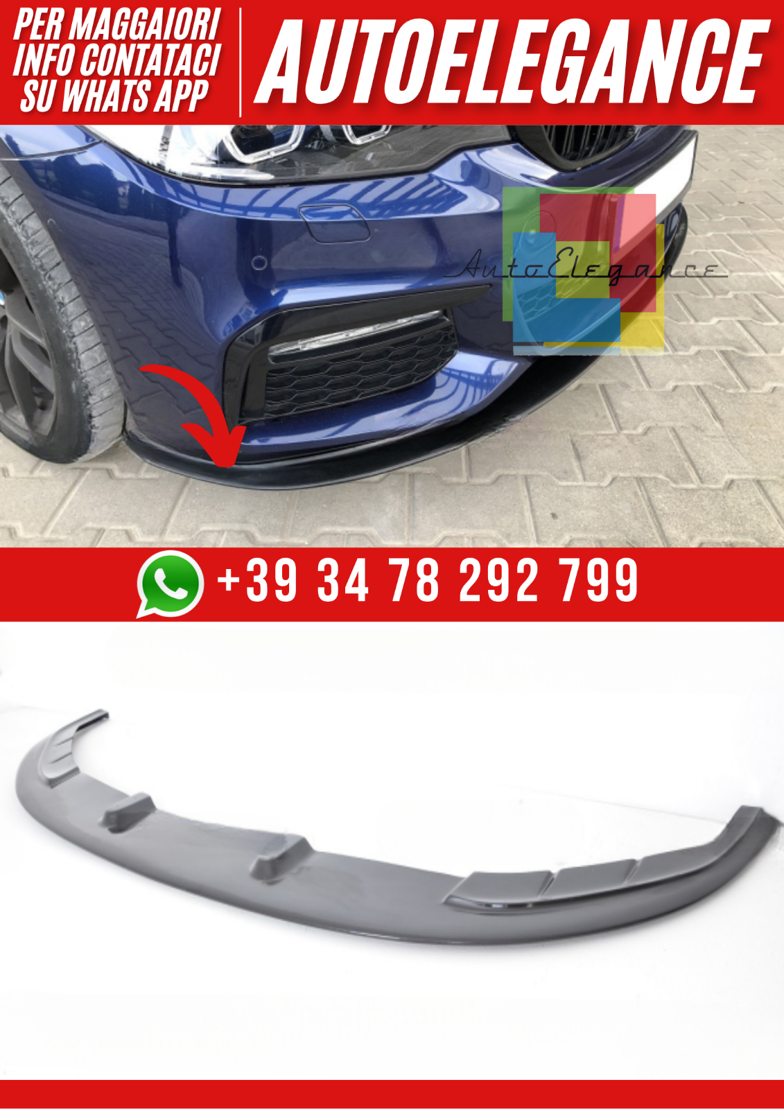 ?? Splitter Vorne Kompatibel Mit BMW Serie 5 G30 G31 M-PACK (2017 &ndash; 2020)??