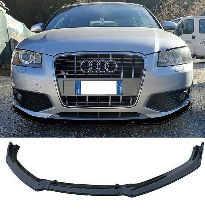 L&Egrave;VRE DE PARE-CHOCS AVANT AUDI A3 8P 2004-2008 S3 RS3 ABS LAME DU PARE-CHOCS NOI