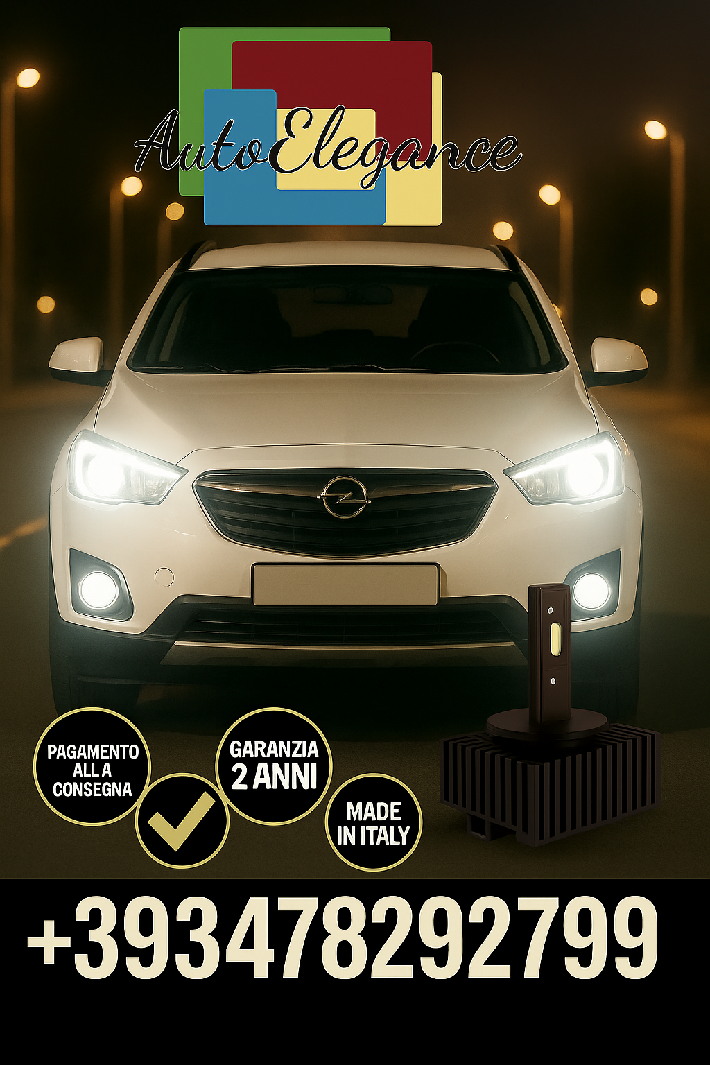 KIT LED D1S 6000K BIANCO CANBUS – Anabbaglianti per Opel Antara