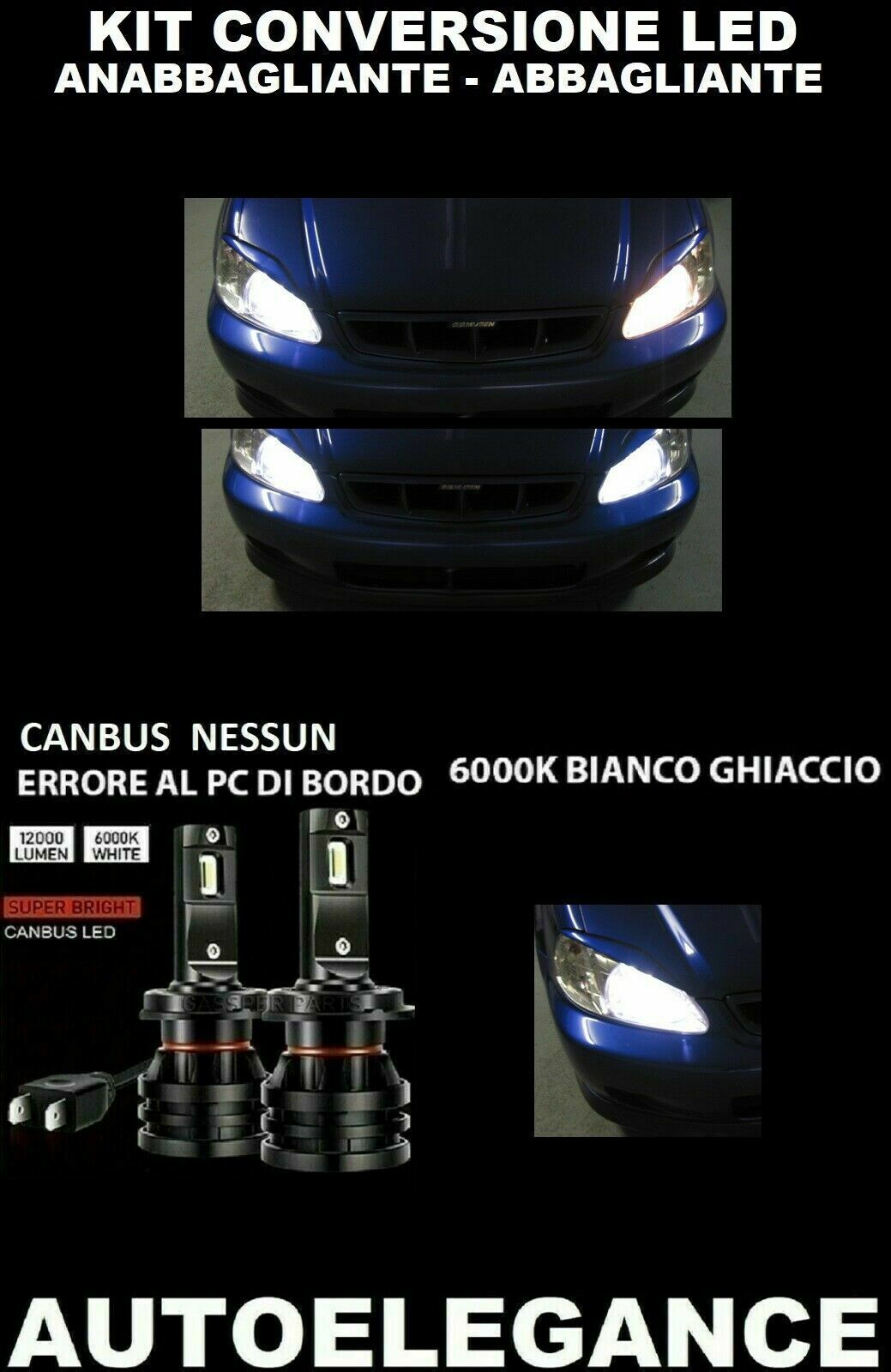 HONDA CIVIC EK4 LAMPADE ANABBAGLIANTI ABBAGLIANTI LED 16.000LM CAMBUS - AT