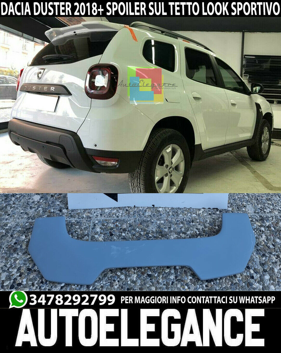 Querruder Dacia Duster II Von 2017 + Heckspoiler Sul Dach