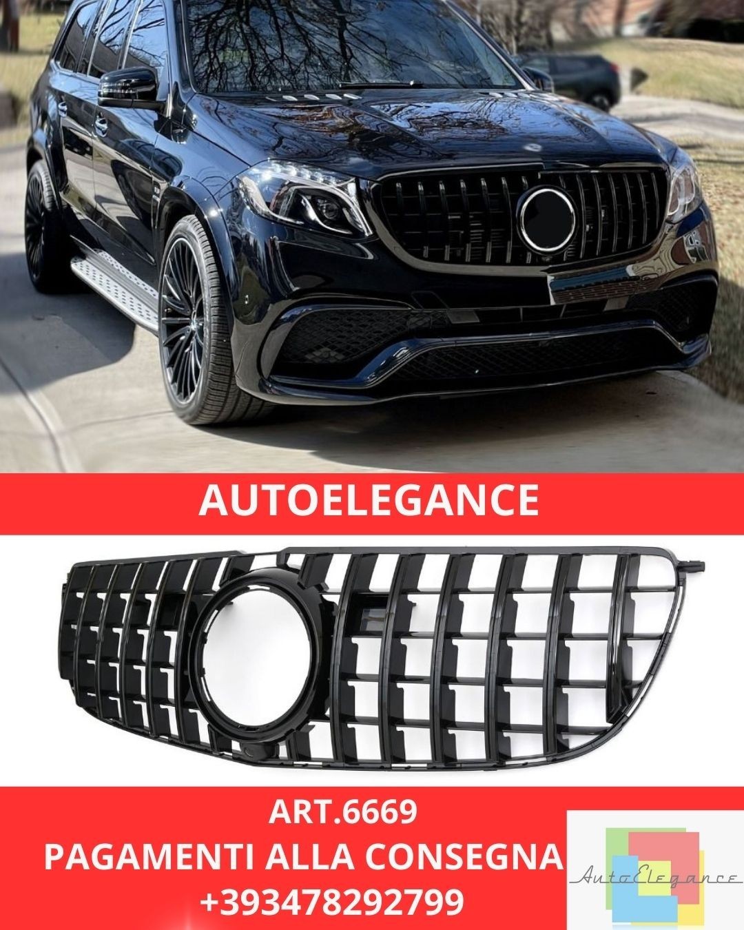ART.6669 Parrilla deportiva adecuada para Mercedes X166 GLS 2016+