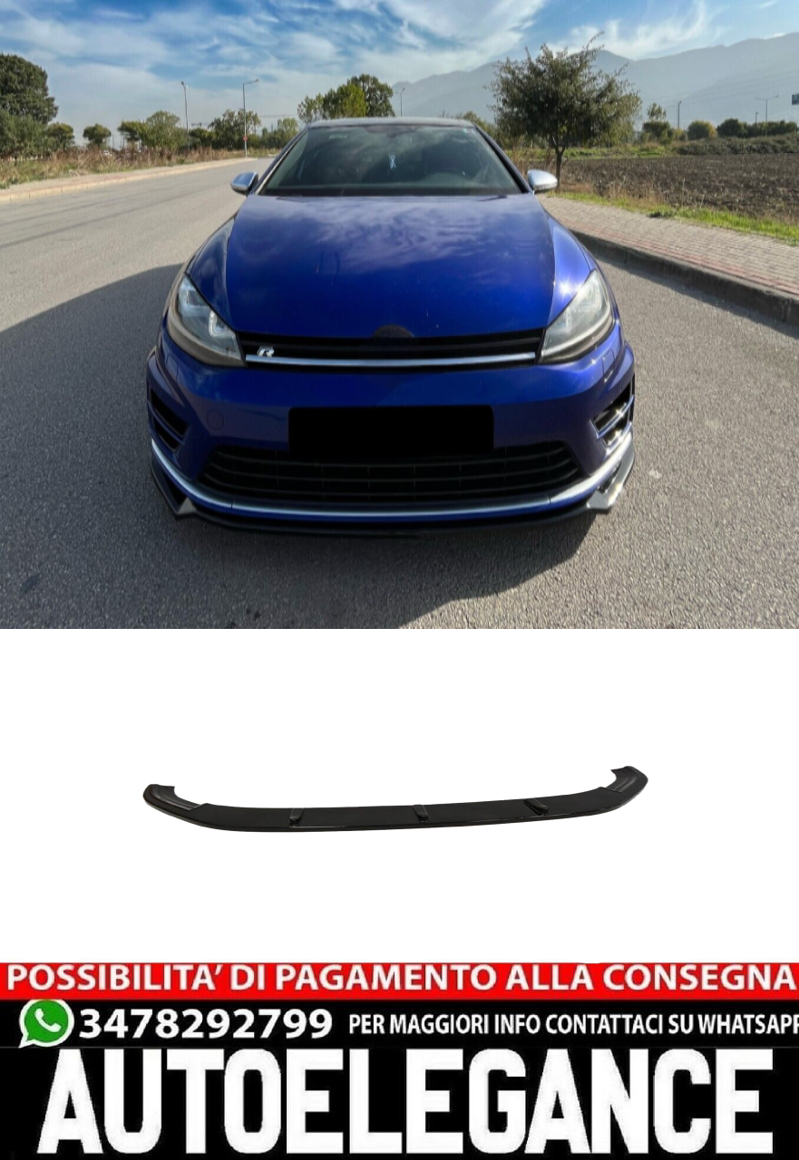 Labbro anteriore spoiler anteriore per VW Golf Mk7 R/R-Line 2012-2016 nero