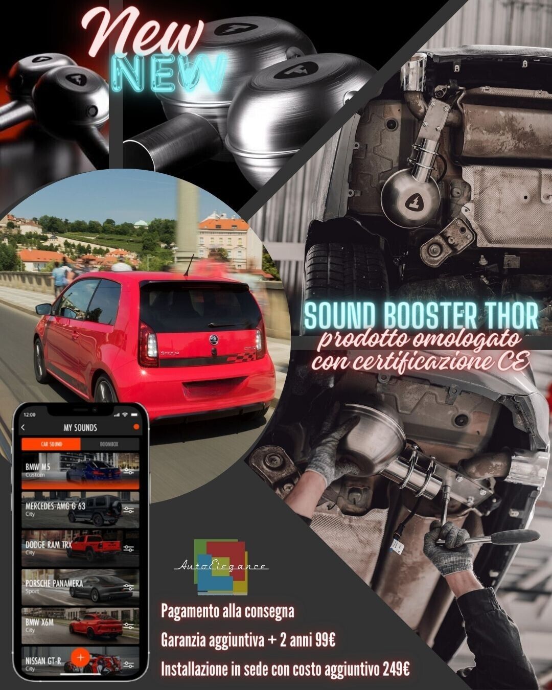 Sound Booster Thor Suono Sportivo Scarico adatto per SKODA CITIGO 08-23