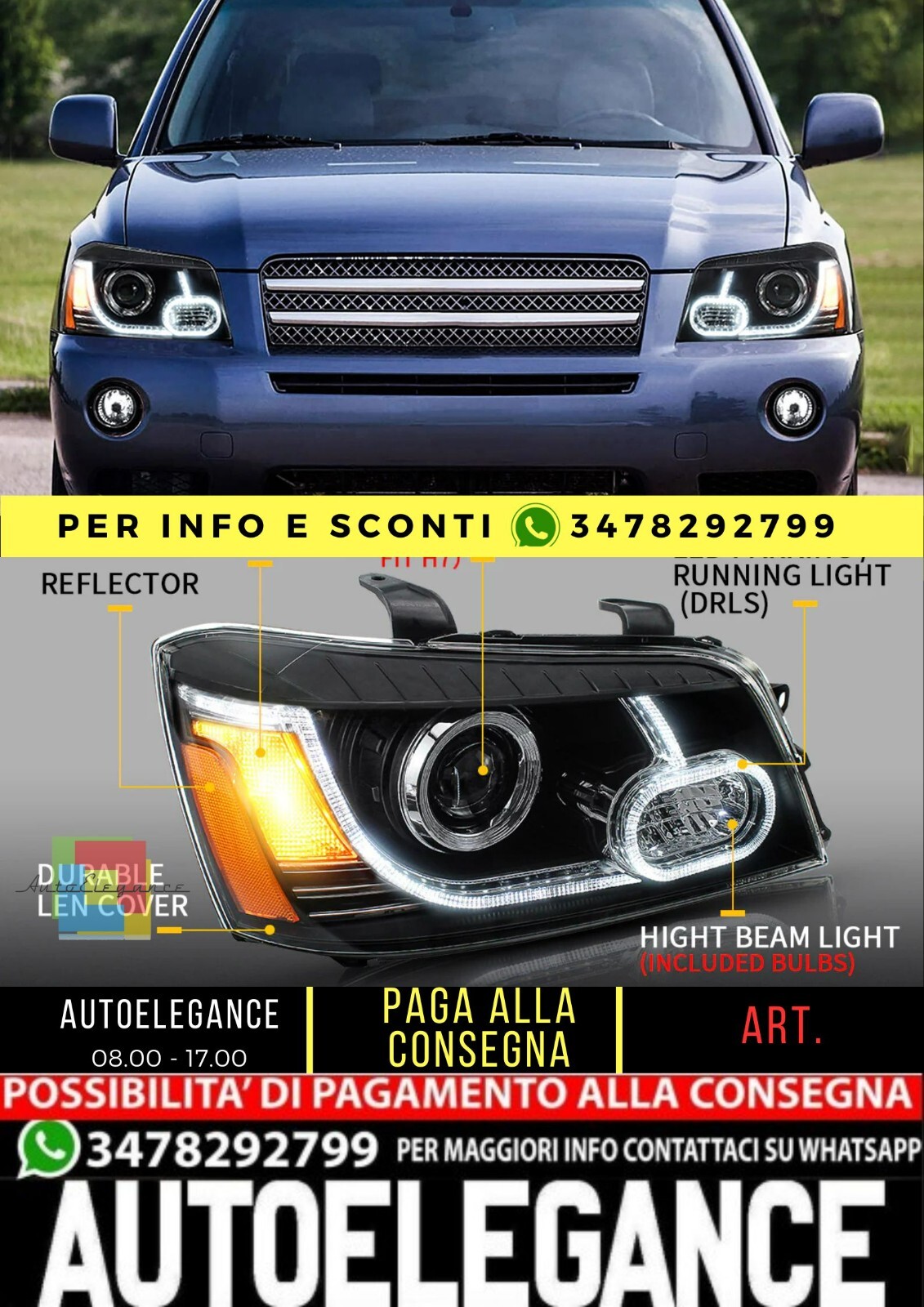 Toyota Highlander LED proiettore fari 2001-2007 (adatto per modelli USA)