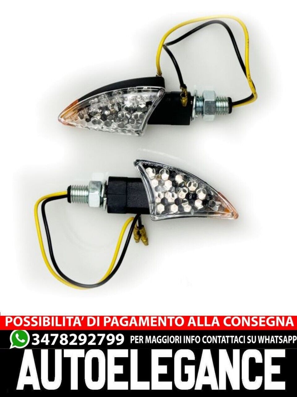 ?Lenti degli indicatori di direzione per moto in vetro trasparente con lampadina