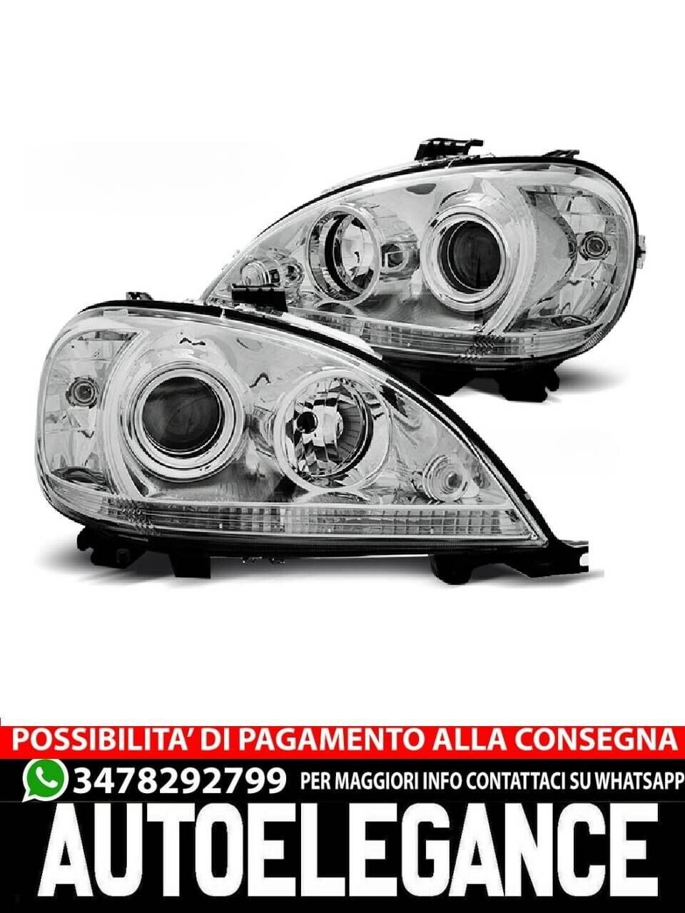 FARI CROMATI per MERCEDES W163 ML CLASSE M 09.01-05
