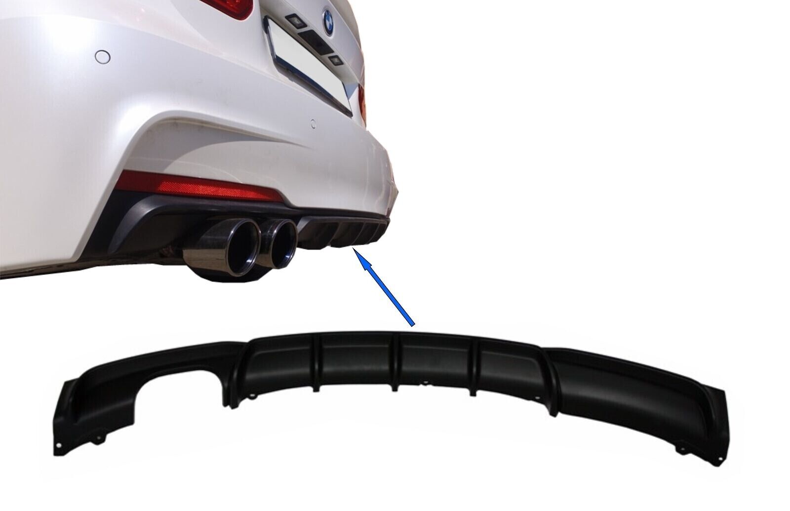 Diffusore Spoiler Paraurti Per BMW 3er F30 F31 11+ M-Perform Look Left Outlet