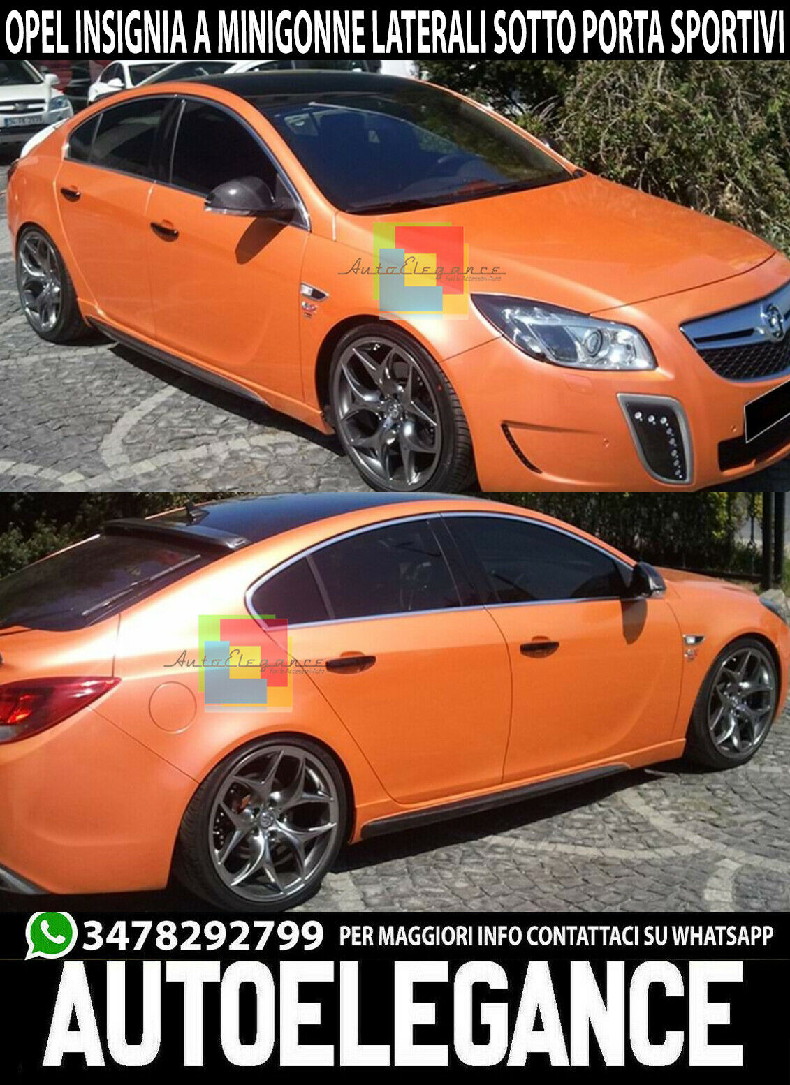 Faldas Lateral Para Opel Insignia A Spoiler Abajo Puerto ABS Deportivo OPC