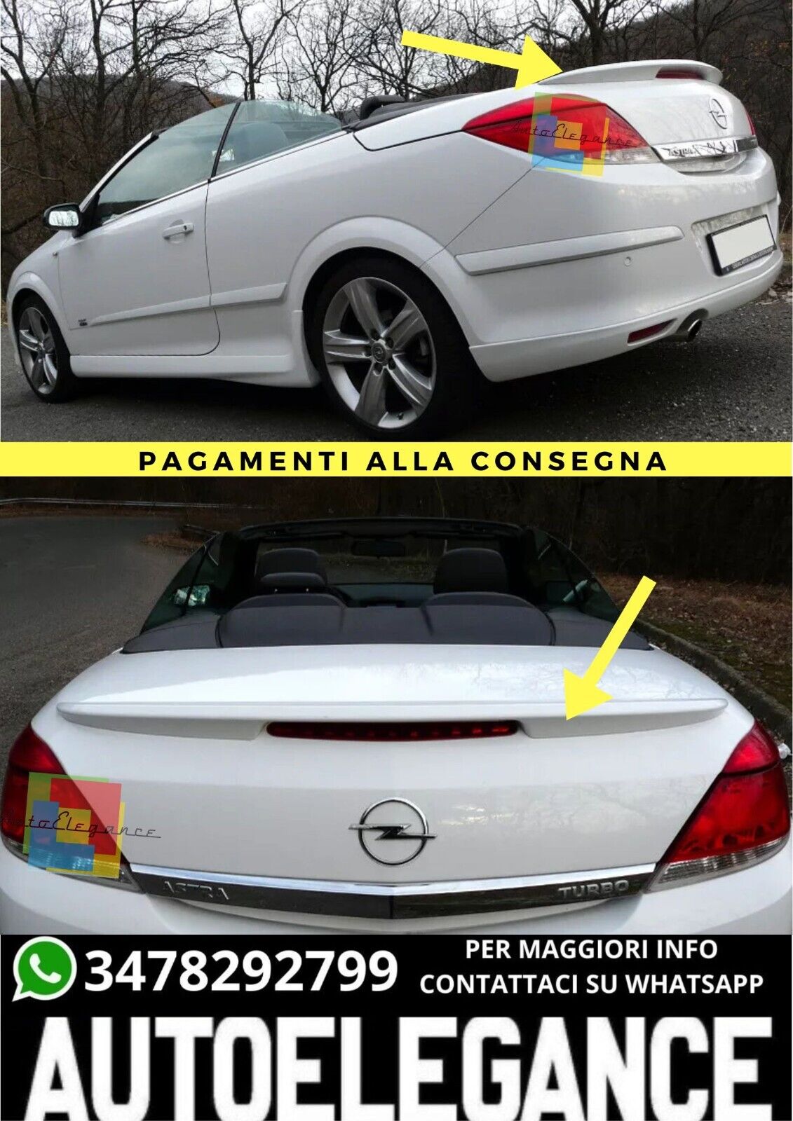 Spoiler Passend F&uuml;r Opel Astra H Twintop Twin Top OPC Line (2005-2010