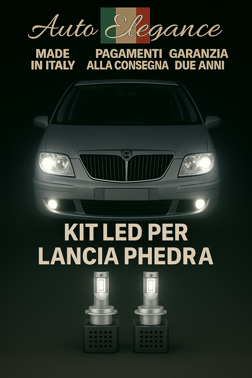 Kit LED D1S 6000K Anabbaglianti + Fendinebbia per Lancia Phedra | CANBUS