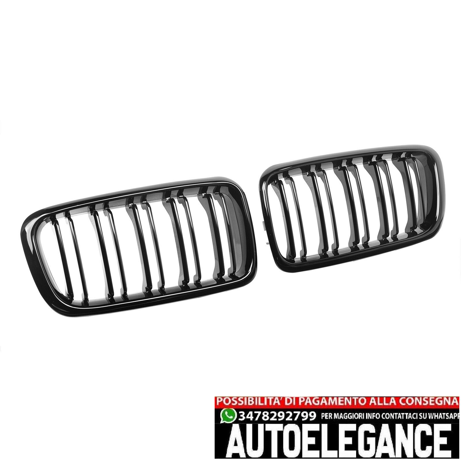 RADIATOR GRILLE KIDNEYS DOUBLE BAR GRILLE FOR BMW 7 SERIES E38 1994-2001 GLOSS B