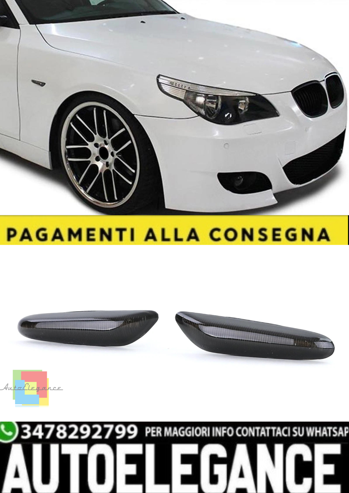 Indicator Of Direction Side A LED Black Smoke for BMW Serie 5 E60