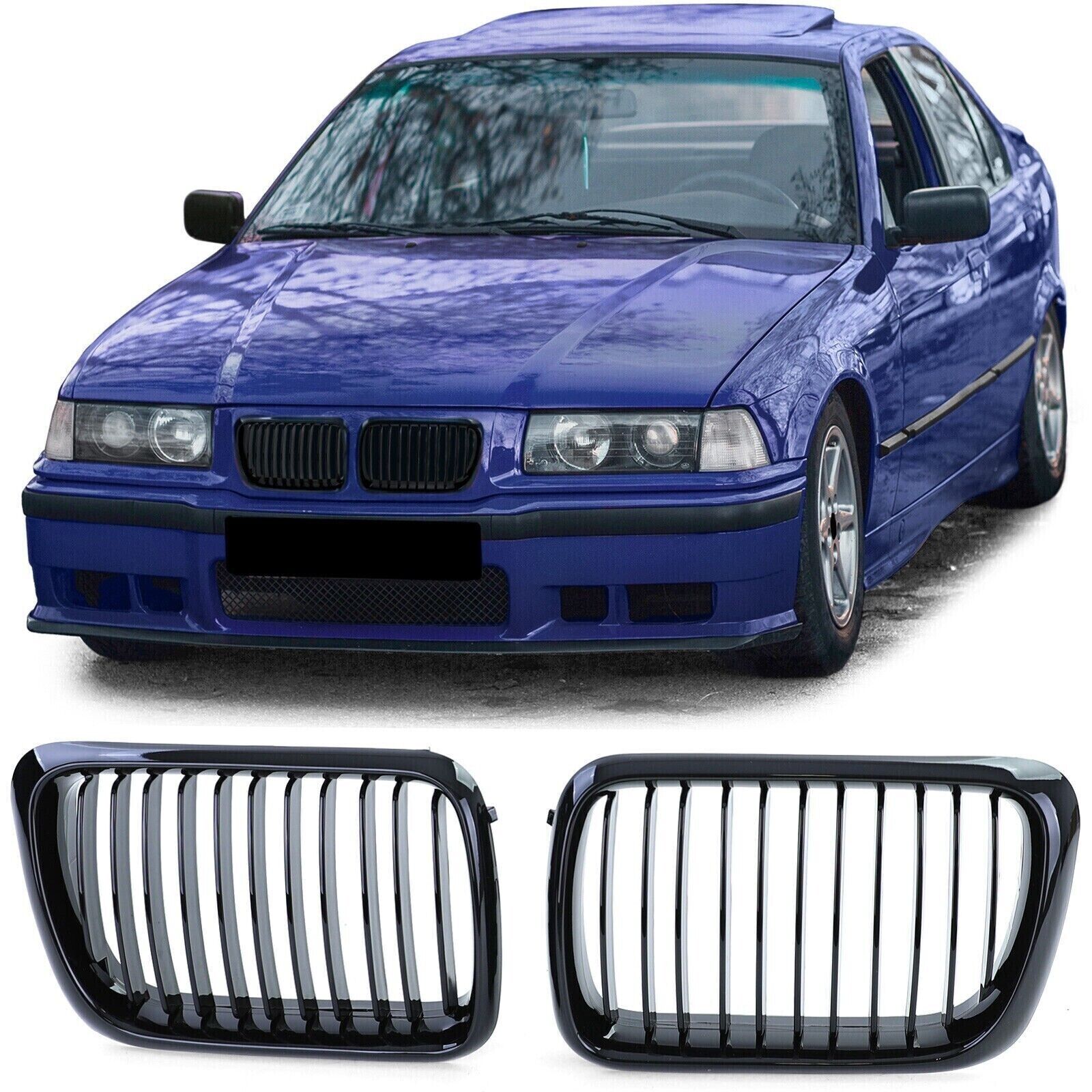 Gl&auml;nzend schwarzer Sportgrill f&uuml;r BMW 3er E36 96-99
