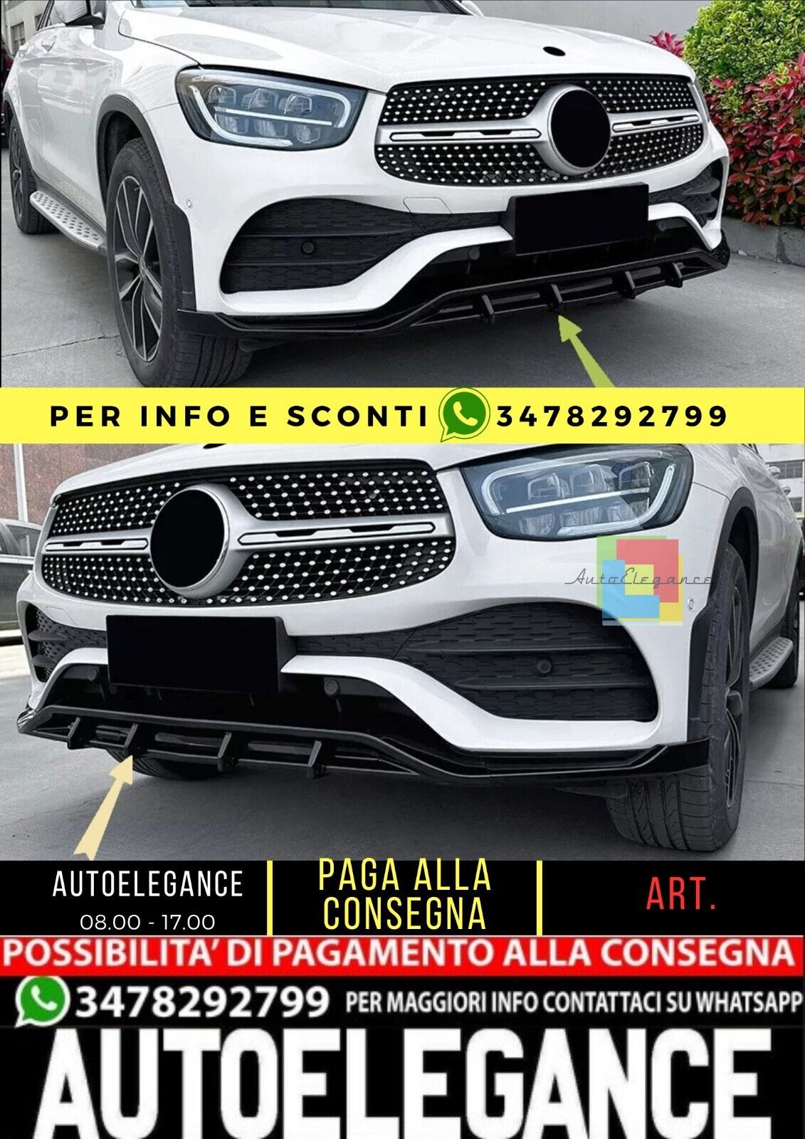 Splitter Adecuado Para Mercedes X253 C253 GLC