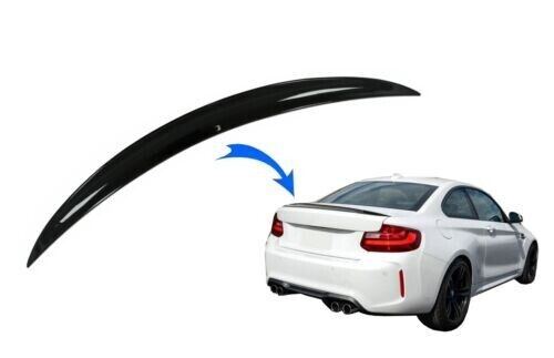 Spoiler bagagliaio per BMW Serie 2 F22 F87 M2 Coupe 12-19 nero lucido-mostra il