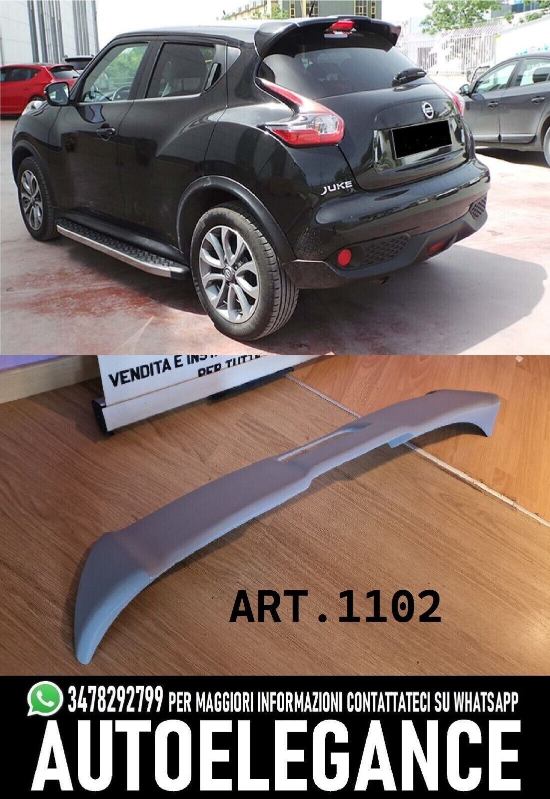 SPOILER DE TECHO NISSAN JUKE 2010-2019 LOOK DE DISE&Ntilde;O DEPORTIVO ELITE