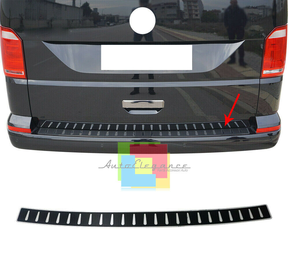 PIASTRA CARBON / CROMATA COFANO POSTERIORE VW T6 2015+ ACCIAIO INOX