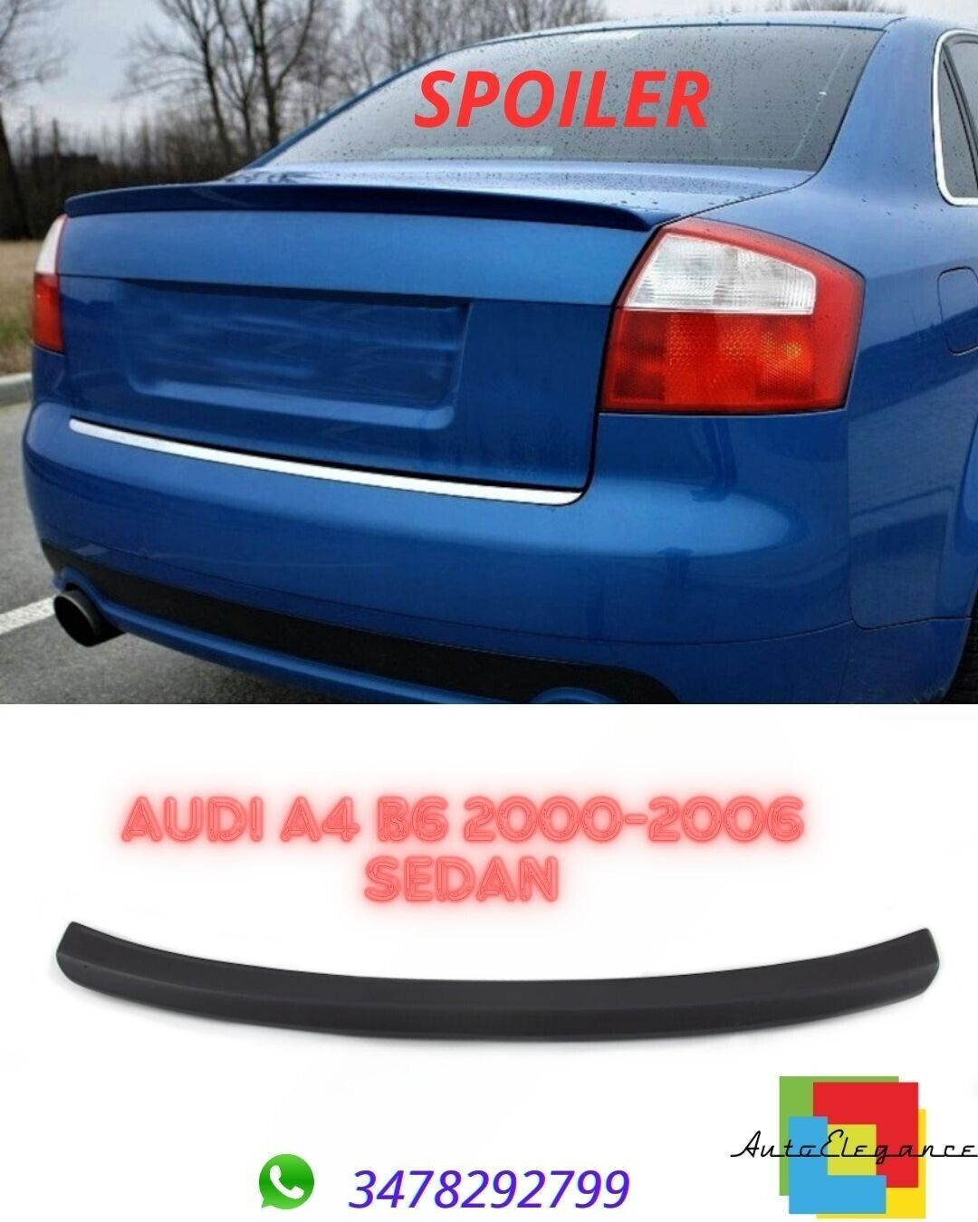 ?SPOILER apto para Audi A4 B6 2000-2006 Sedan?