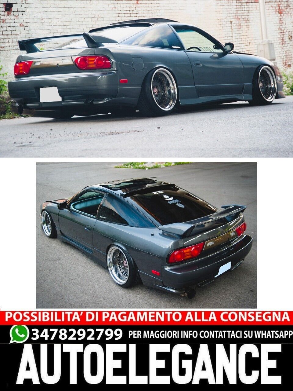 MINIGONNE ADATTE PER NISSAN S13 KOUKI 180SX 200SX 240SX