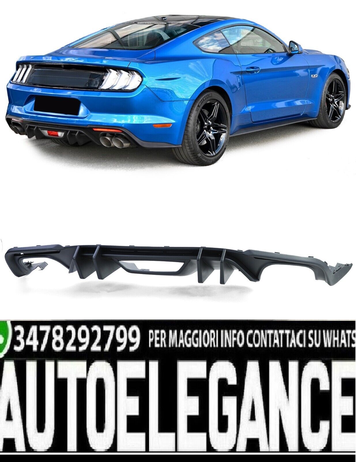 Diffusore posteriore Performance per Ford Mustang Coup&eacute; Cabrio Facelift 2.3 3.7