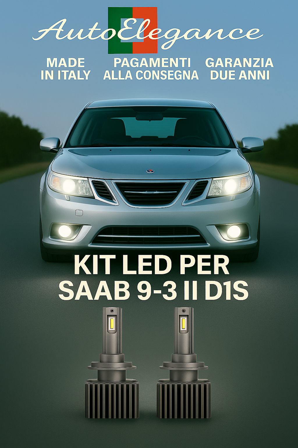 Kit Led D1S 6000K Anabaglianti + Fendinebbia Pour Saab 9-3 II Blanc Canbus