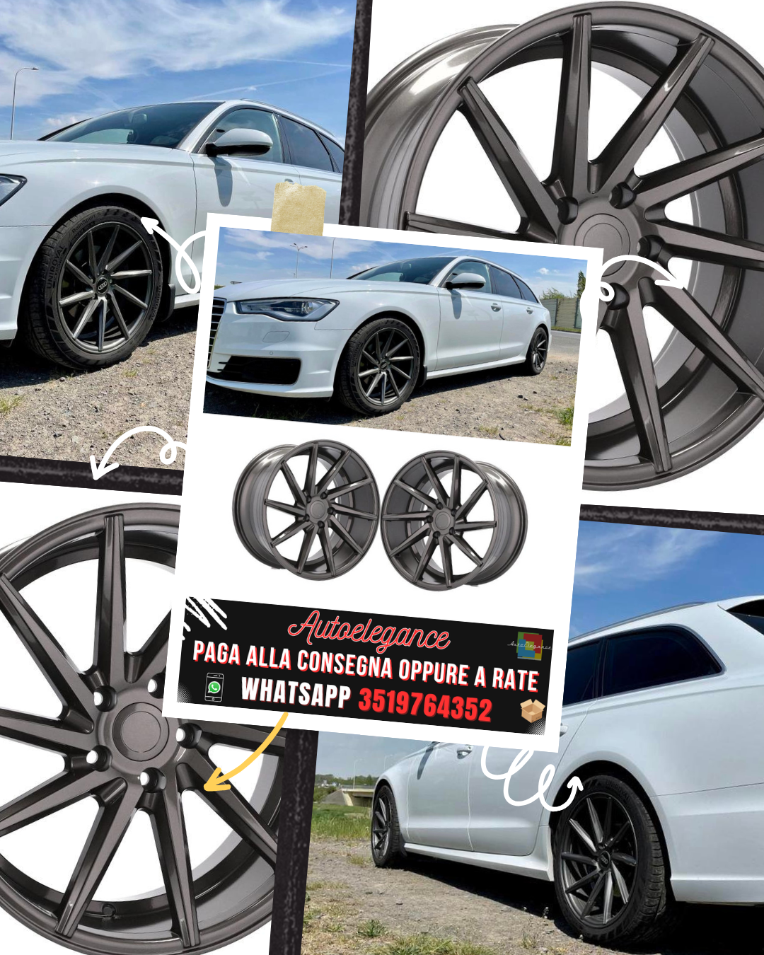 CERCHI CERCHIO IN LEGA 19" Adatto per AUDI BMW CHRYSLER INFINITI MERCEDES