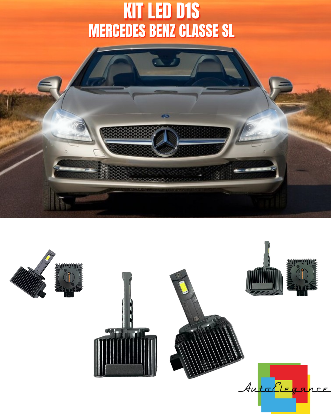 ?Lampes Anabagliantes D1S LED 6000K Adapt&eacute;es Pour Mercedes Benz Classe SL?