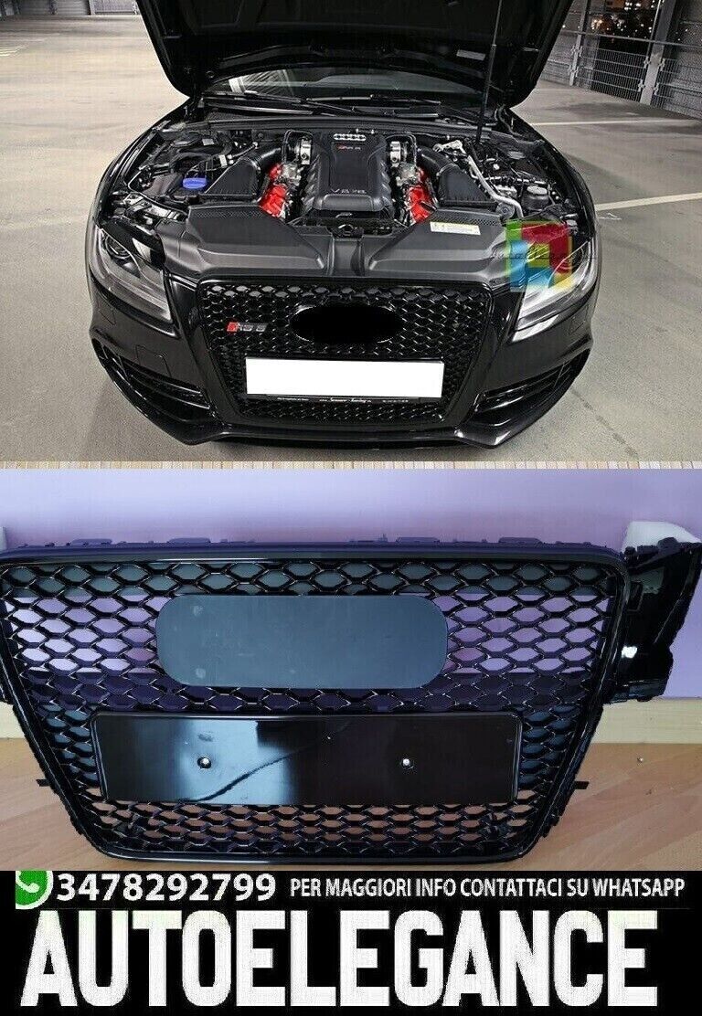 CALANDRE AVANT adaptable pour AUDI A5 2007 A 2011 CALANDRE LOOK RS5 look NOIR