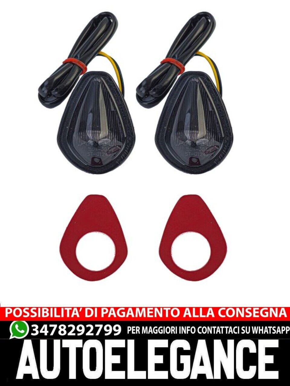 ?Indicatore di direzione corpo moto a LED fumo per Honda CBF125 125R 250R