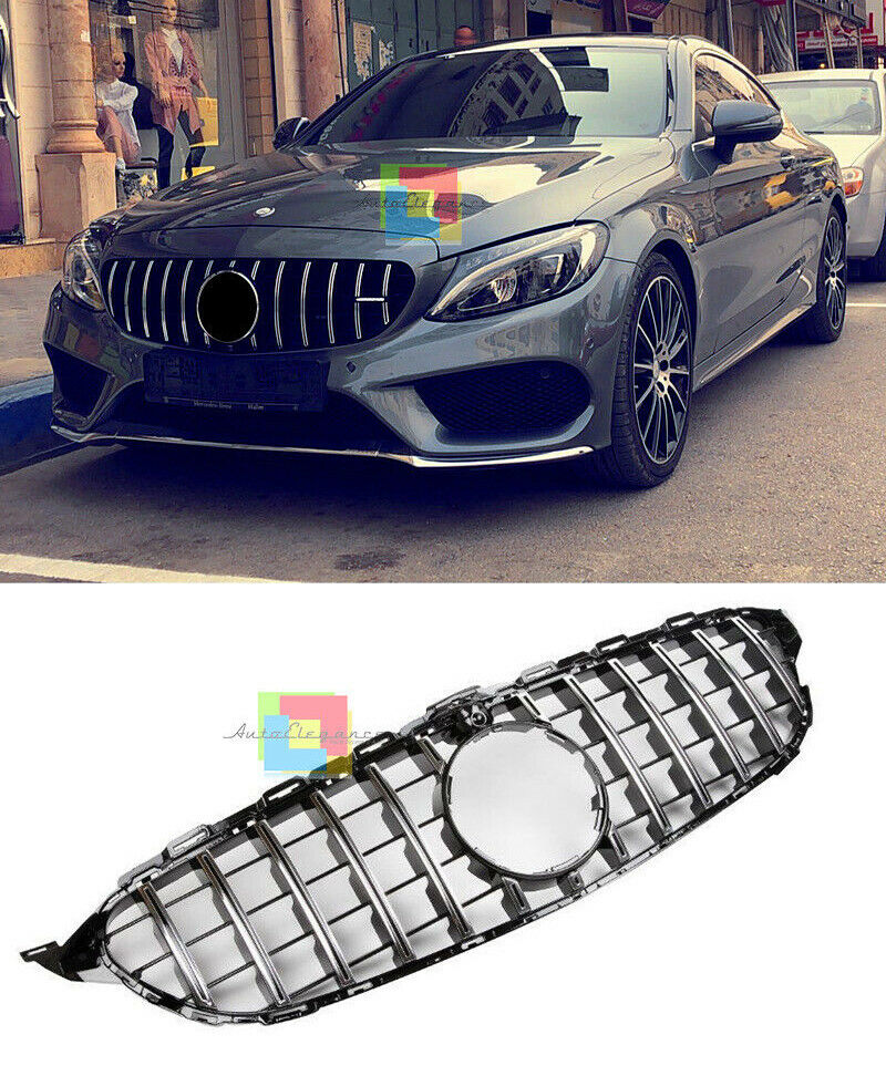 GRIGLIA ANTERIORE MERCEDES CLASSE C C205 COUPE 15-18 CALANDRA PROFILI SATINATI
