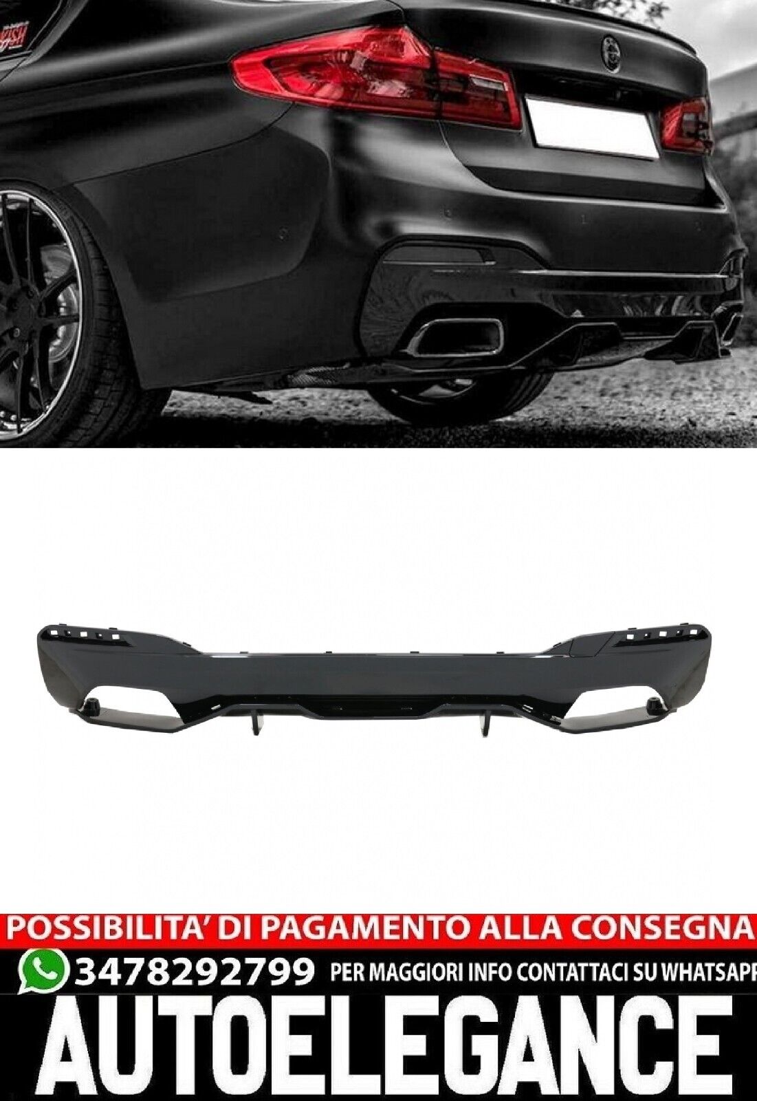 Diffuseur Adapt&eacute; Pour BMW Serie 5 G30 G31 (2017-up) M Performance