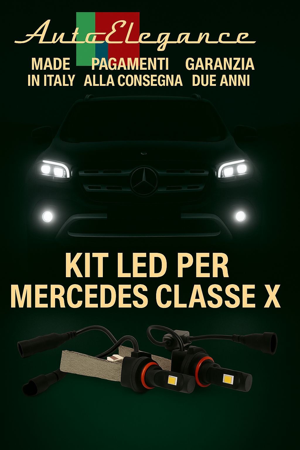 ?KIT LED H7 6000K De Larga Distancia Para MERCEDES CLASE X | Blanco CANBUS?
