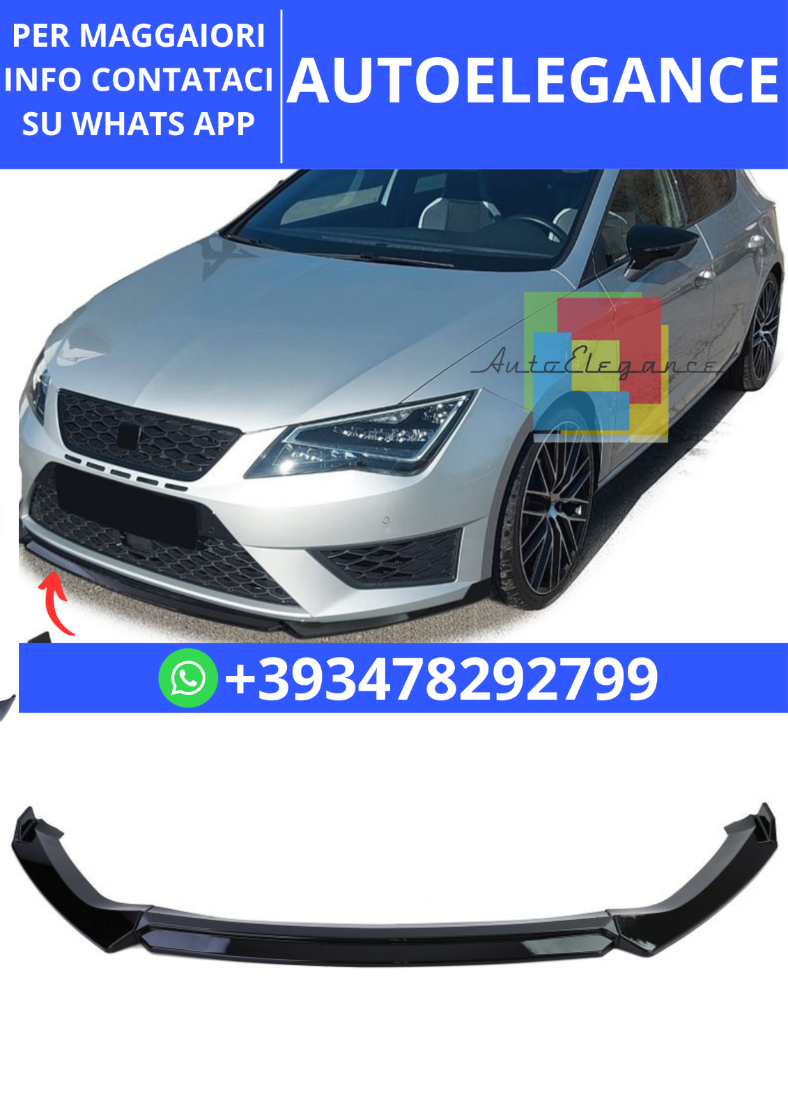 Spoiler Avant Labbro Pour SEAT LEON 5F CUPRA 12-20