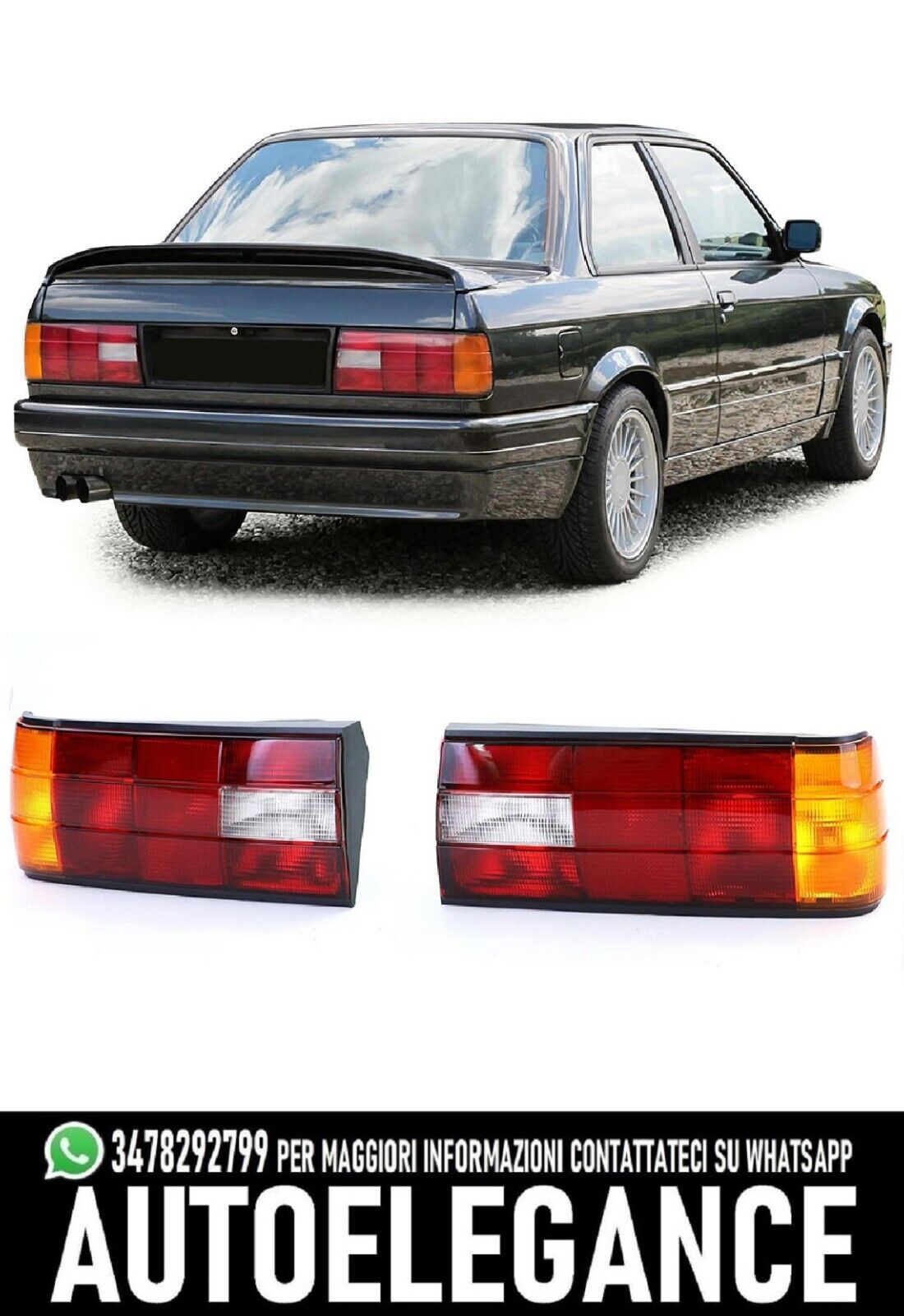 Paire Feux Arri&egrave;re Appropri&eacute;s Pour BMW Serie 3 E30 Limo Cabrio Touring 1987-94