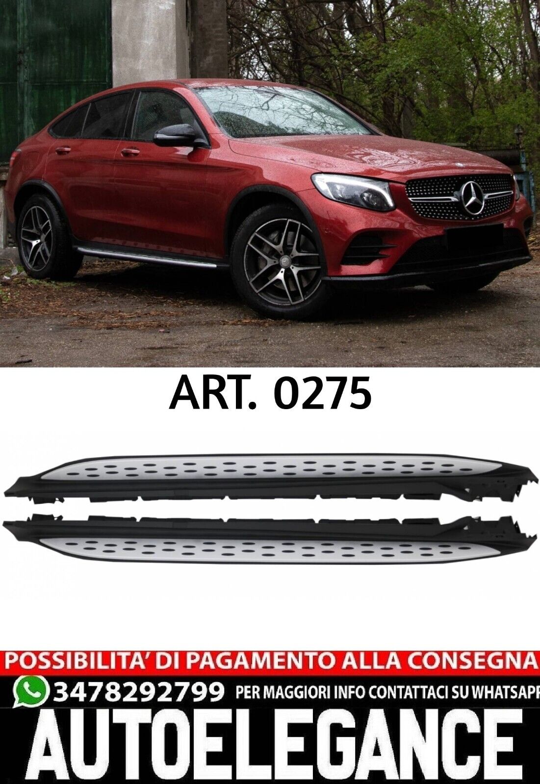 TRITTBRETTER MERCEDES SEITE GLC COUPE C253 2015+ FENSTERBRETT DESIGN