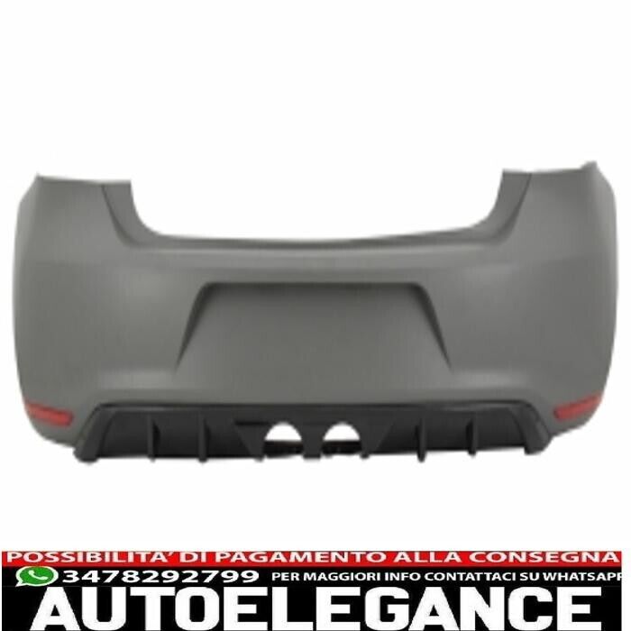 paraurti posteriore adatto per vw polo 6r (2009-2018) r400 design senza pdc