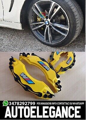 BMW 4x COVER GIALLA COPRI PINZE FRENI ANTERIORI & POSTERIORI LOOK M / M SPORT -1