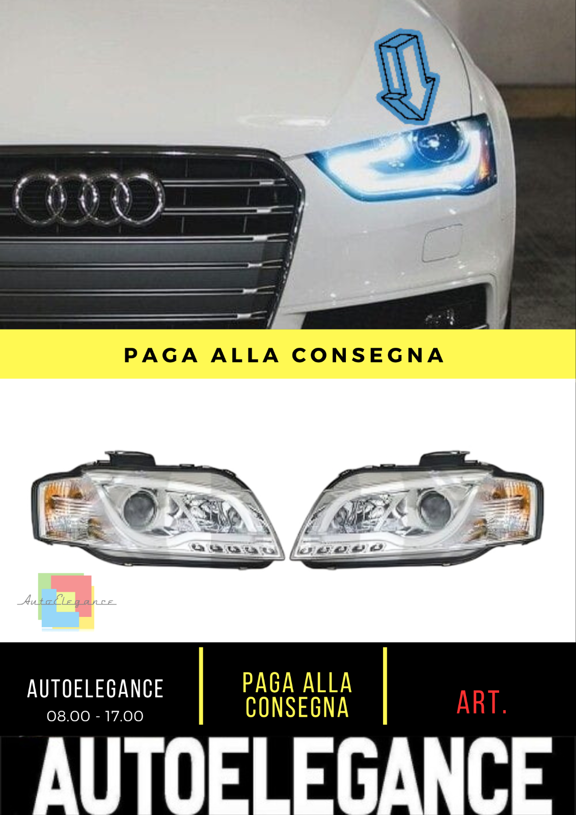 ? Set Phares Vitre Transparent / Chrome Adapt&eacute; Pour Audi A3 03-08 ?