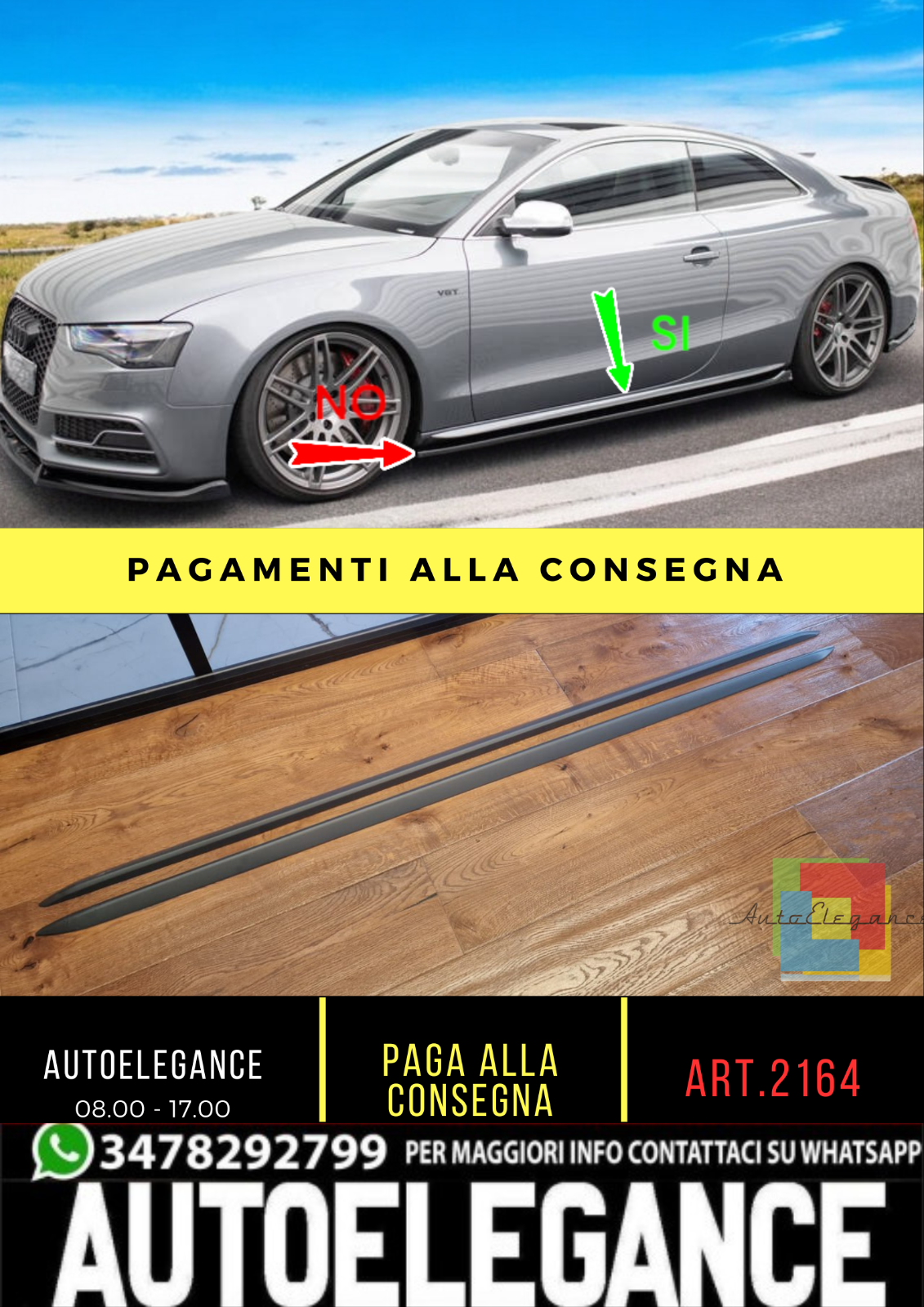 ? 2164 Paar Schweller Seitenlichter Audi A5, A5 Sportback Ab Malen Look S LINE ?