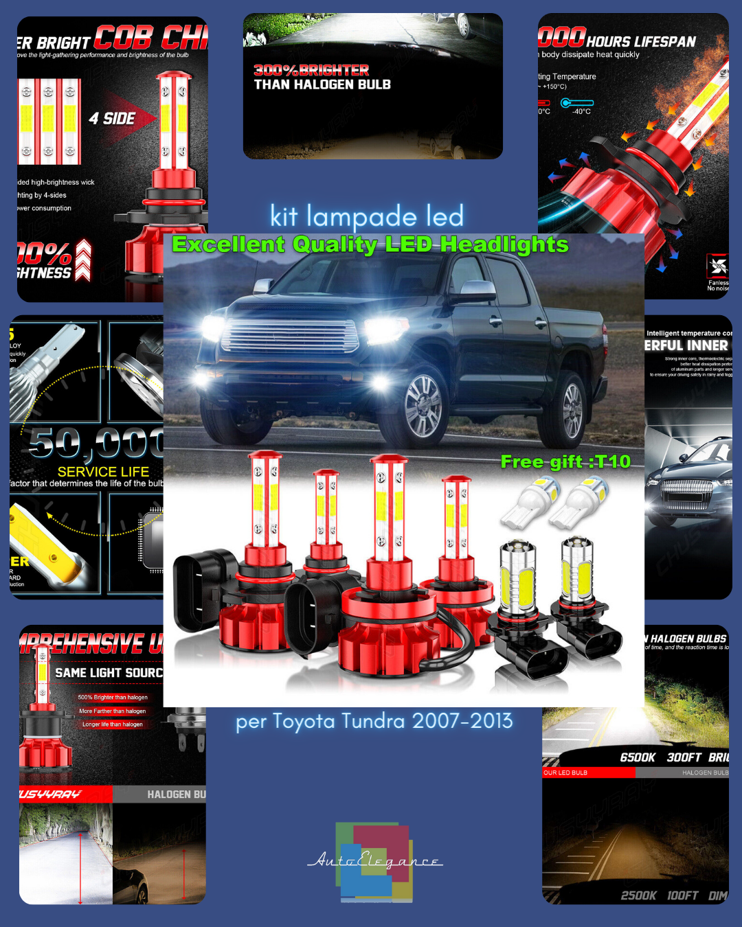 Kit De Bombillas LED Adecuado Para Toyota Tundra 2007-2013