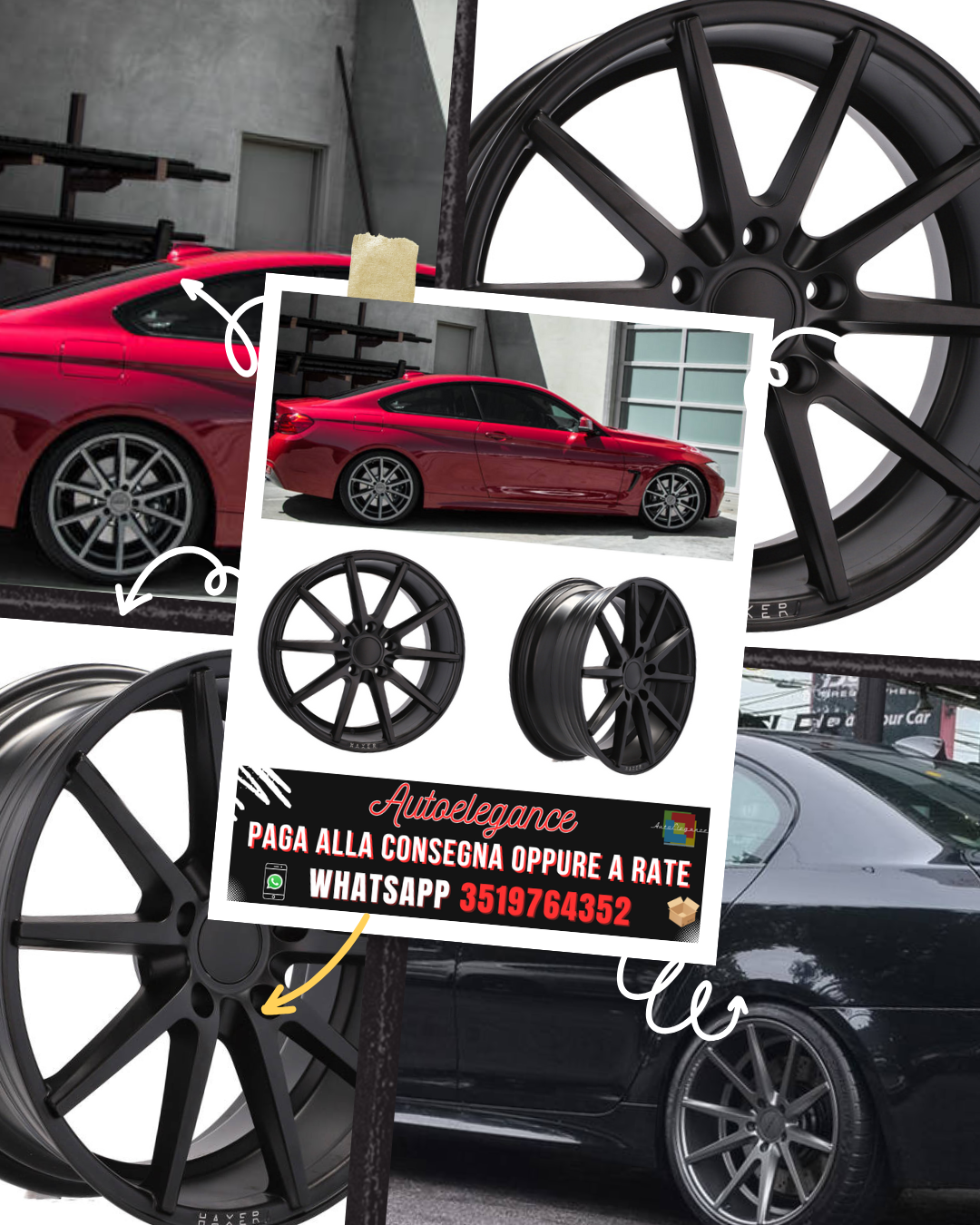 CERCHI CERCHIO IN LEGA 19" Adatto per ALFA ROMEO CITROEN DS FIAT FORD JAGUAR