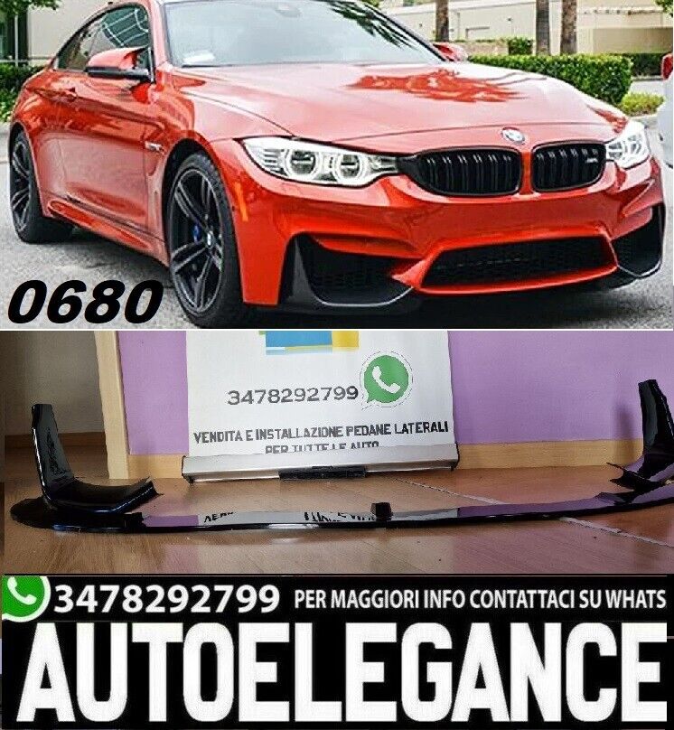 Splitter Vorne Performance Schwarz Look Geeignet f&uuml;r BMW m3 f80 m4 f82 f83 0680