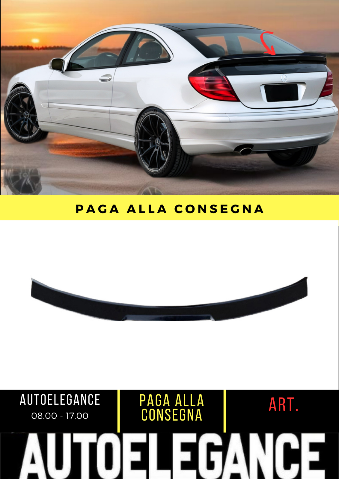 ??Spoiler Trasero Adecuado Para Mercedes CLC W203 ABS??