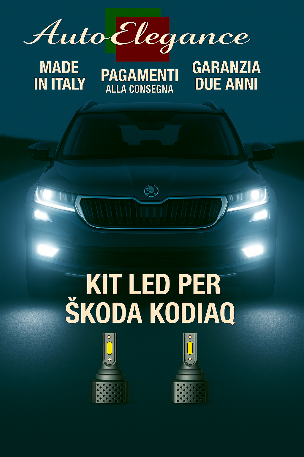 KIT LED D3S 6000K BIANCO CANBUS – Anabbaglianti per Škoda Kodiaq
