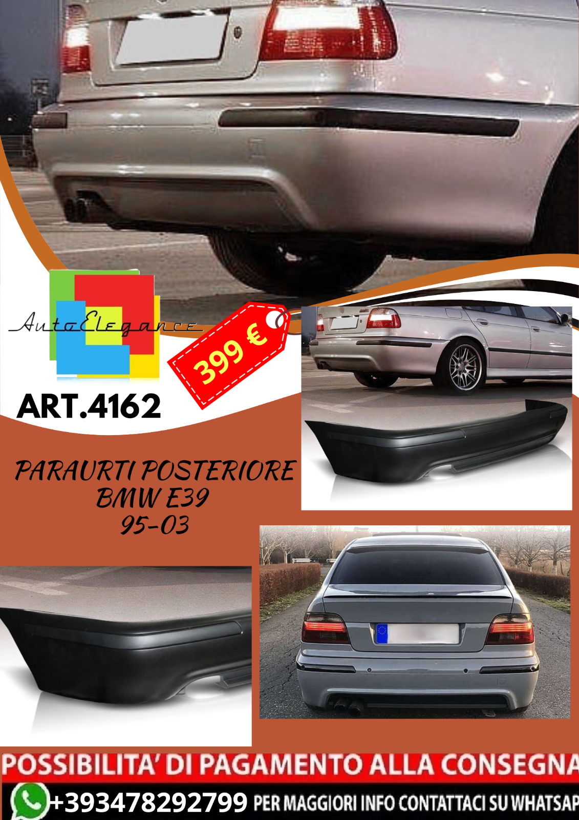 ART.4162 Frontstoßstange passend für BMW E39 95-03 LOOK M5