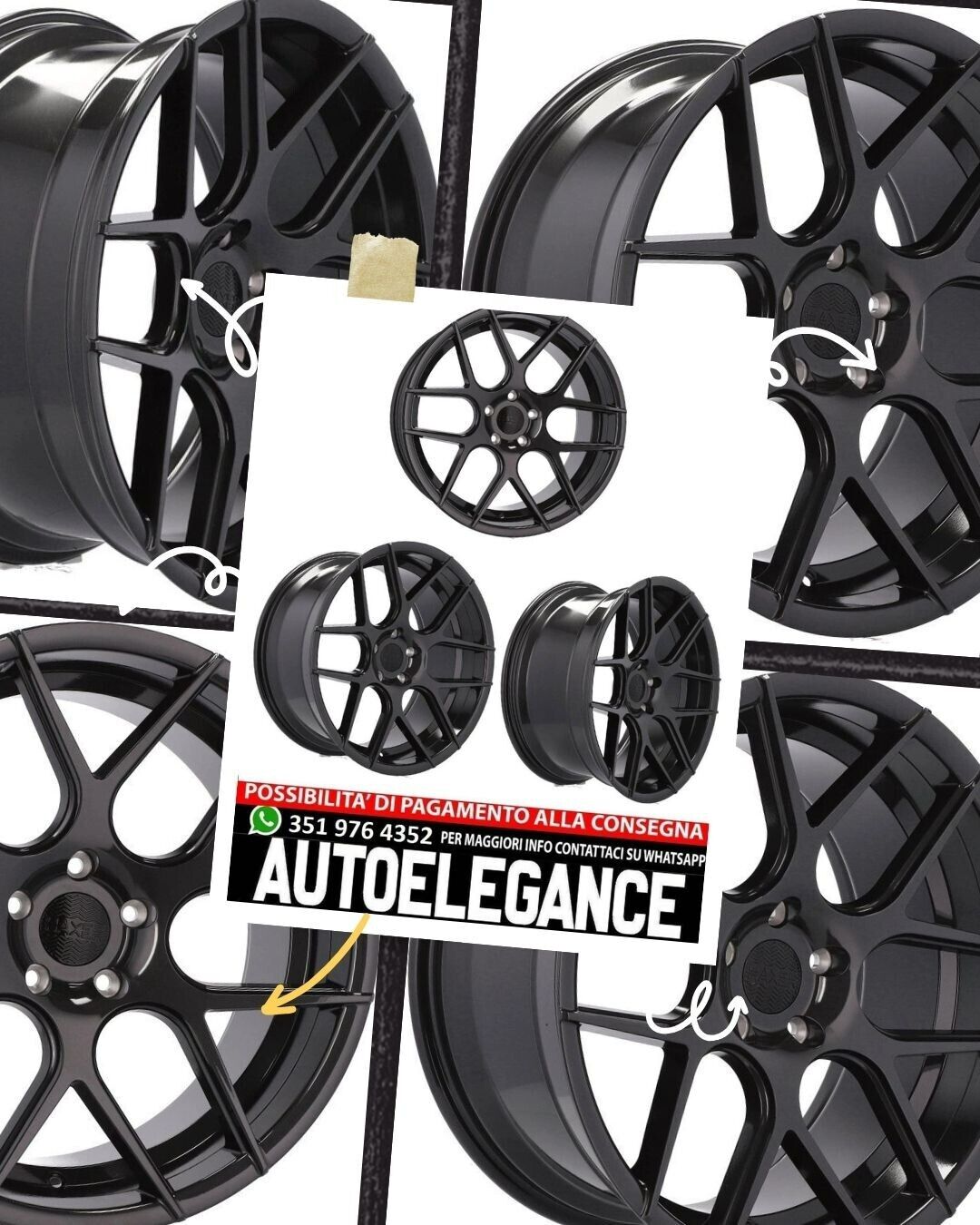 CERCHI CERCHIO IN LEGA 20" Adatto per VW BMW OPEL SAAB